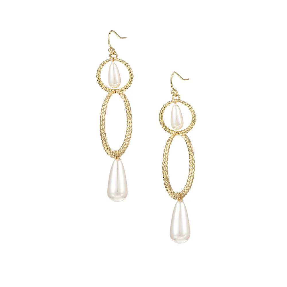 Sea Breeze 3 in 1 Pearl Drop Earrings