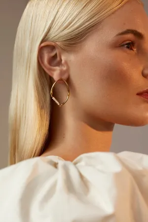 Shyla - Thiva Pearl Earrings (Gold)