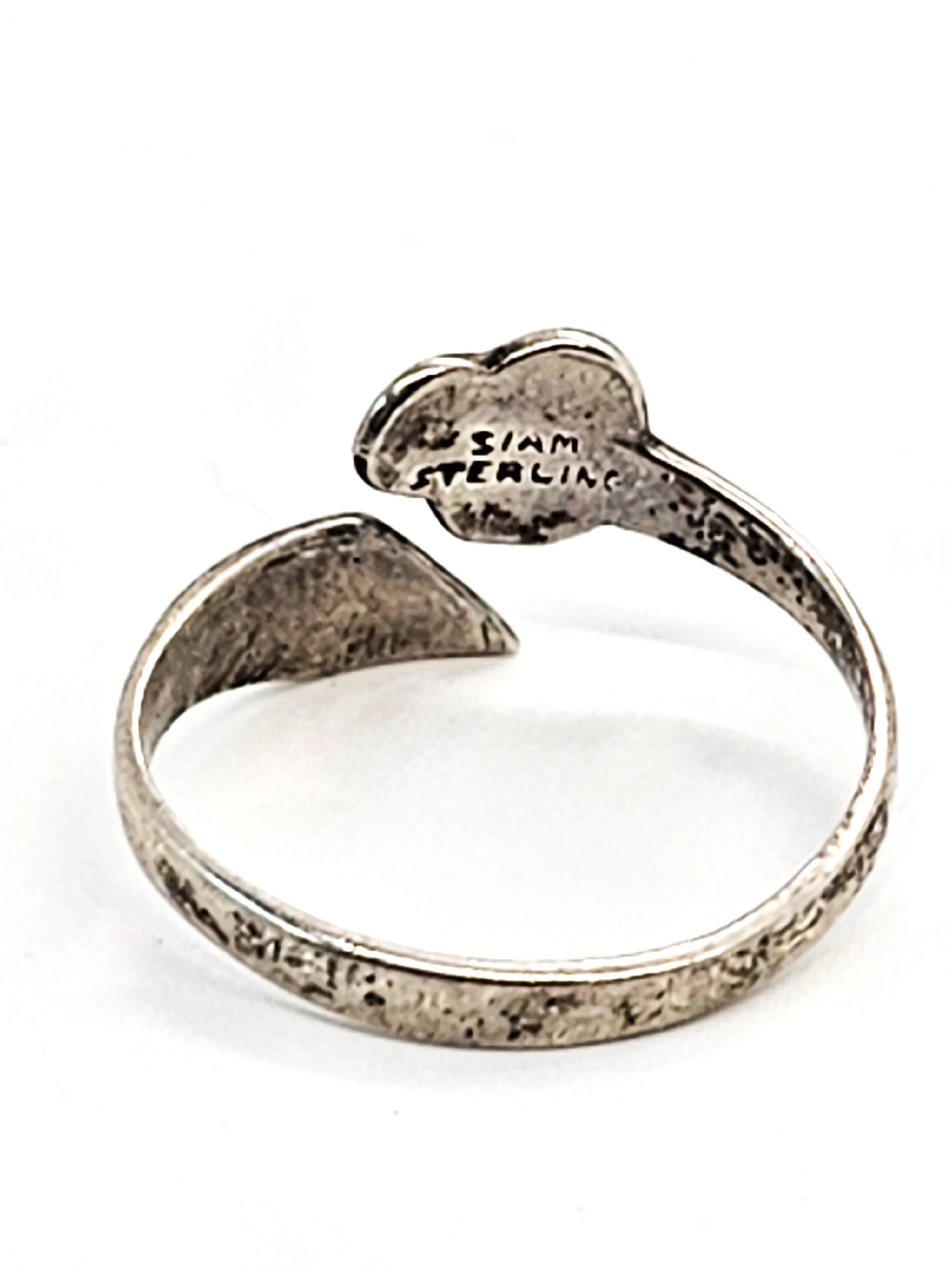 Siam Maleka goddess of lightning dancing sterling silver torsade vintage wrap ring
