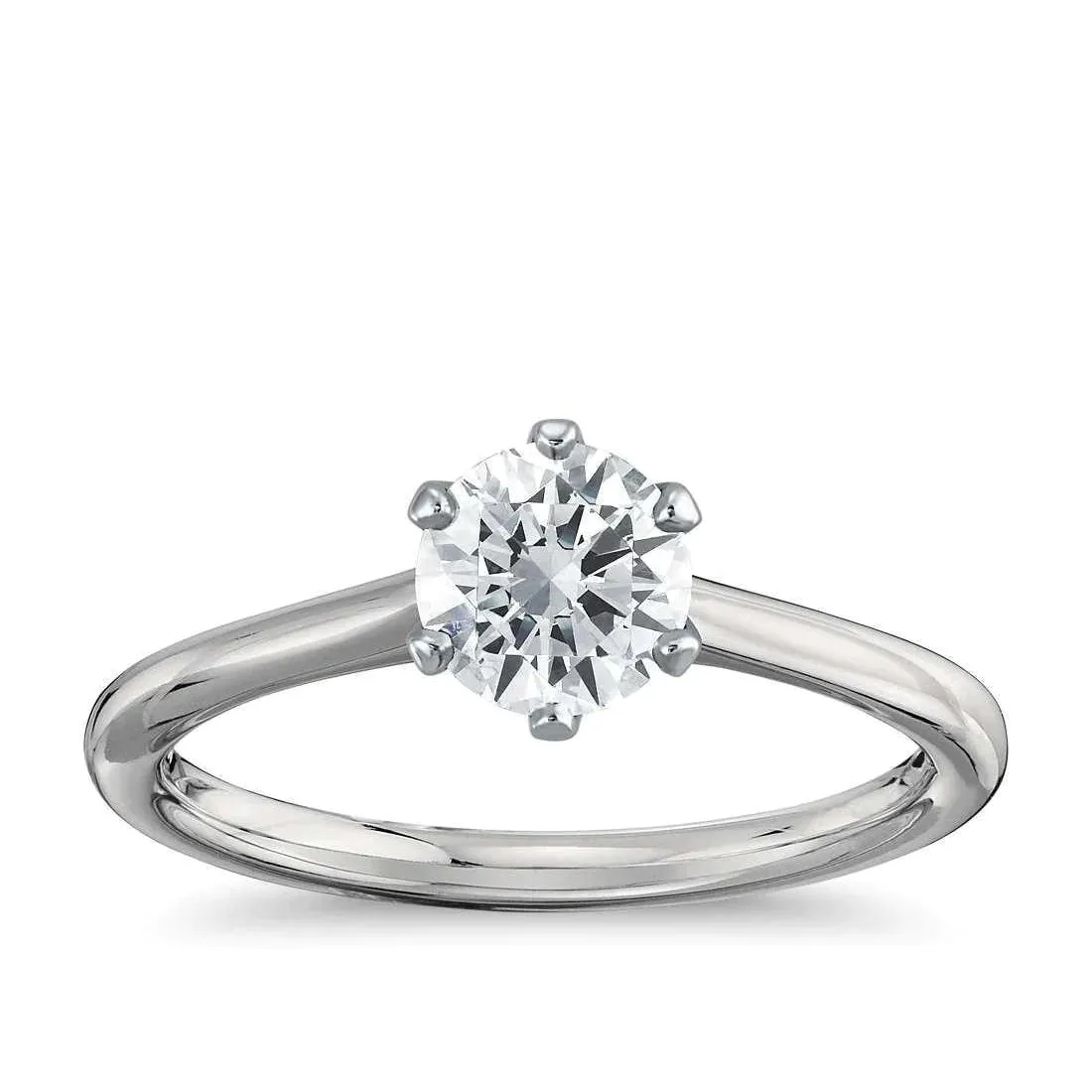 Simple 1 Carat Natural Earth Mined Diamond Ring Engagement