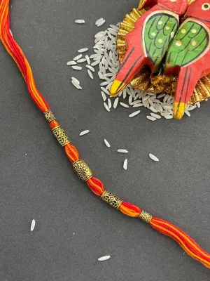 Simple Beautiful Beaded Rakhi Mauli Thread Rakhee For Raksha Bandhan