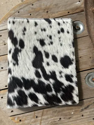 Simple Cowhide Binder - Black Leather