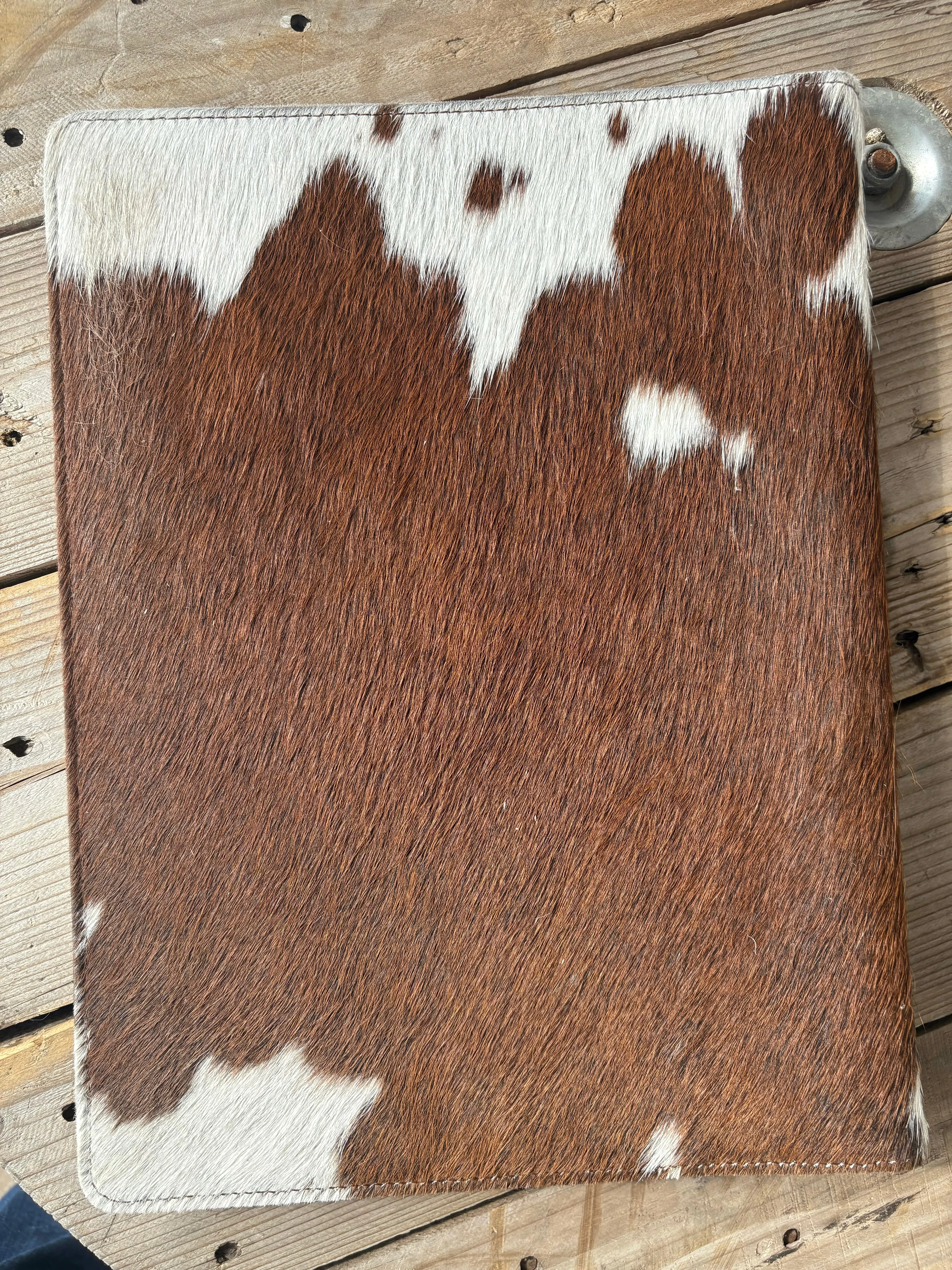 Simple Cowhide Binder - Tan Leather