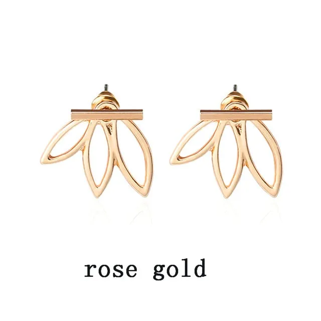 Simple Design Hollow Heart Simple Silver Drop Earrings