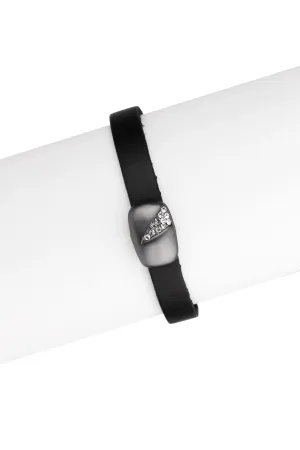 Sliced Crystal Leather Bracele