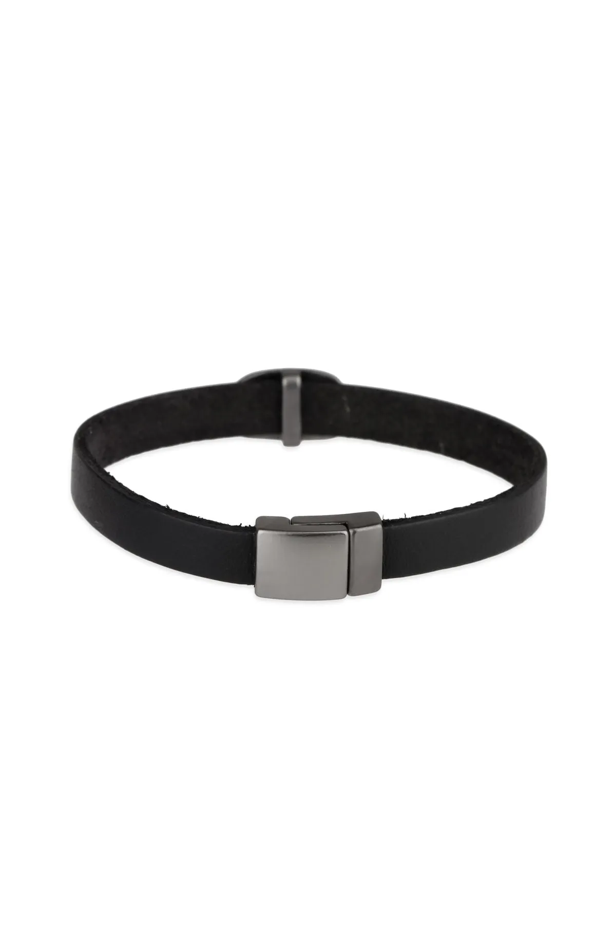 Sliced Crystal Leather Bracele