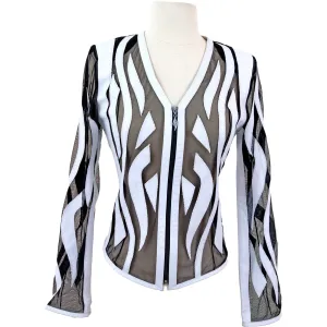 Snake Figured Leather Jacket