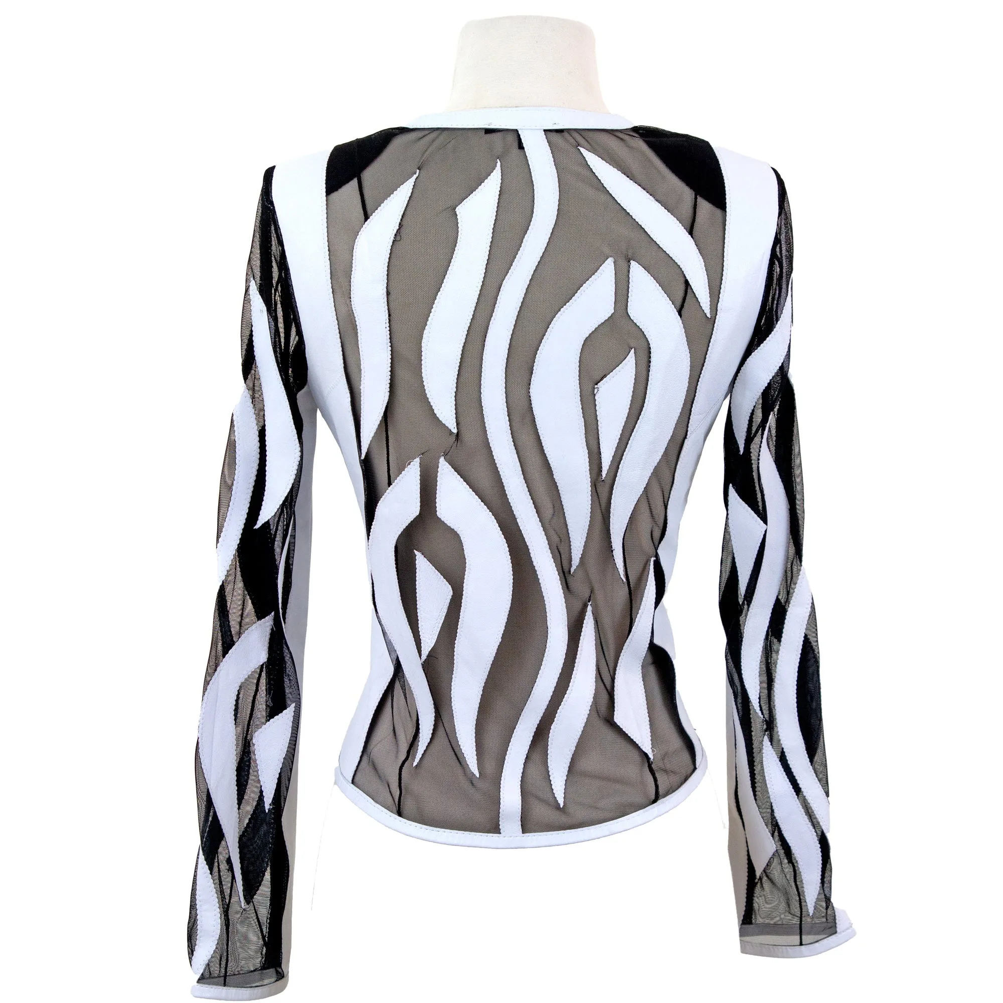 Snake Figured Leather Jacket