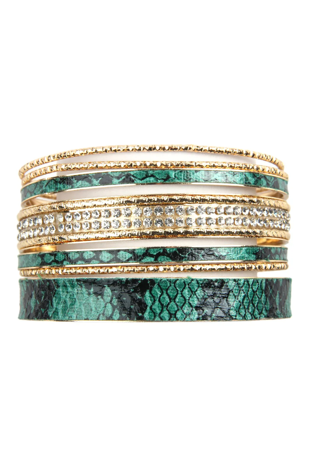 SNAKE SKIN PRINTED BANGLE SET