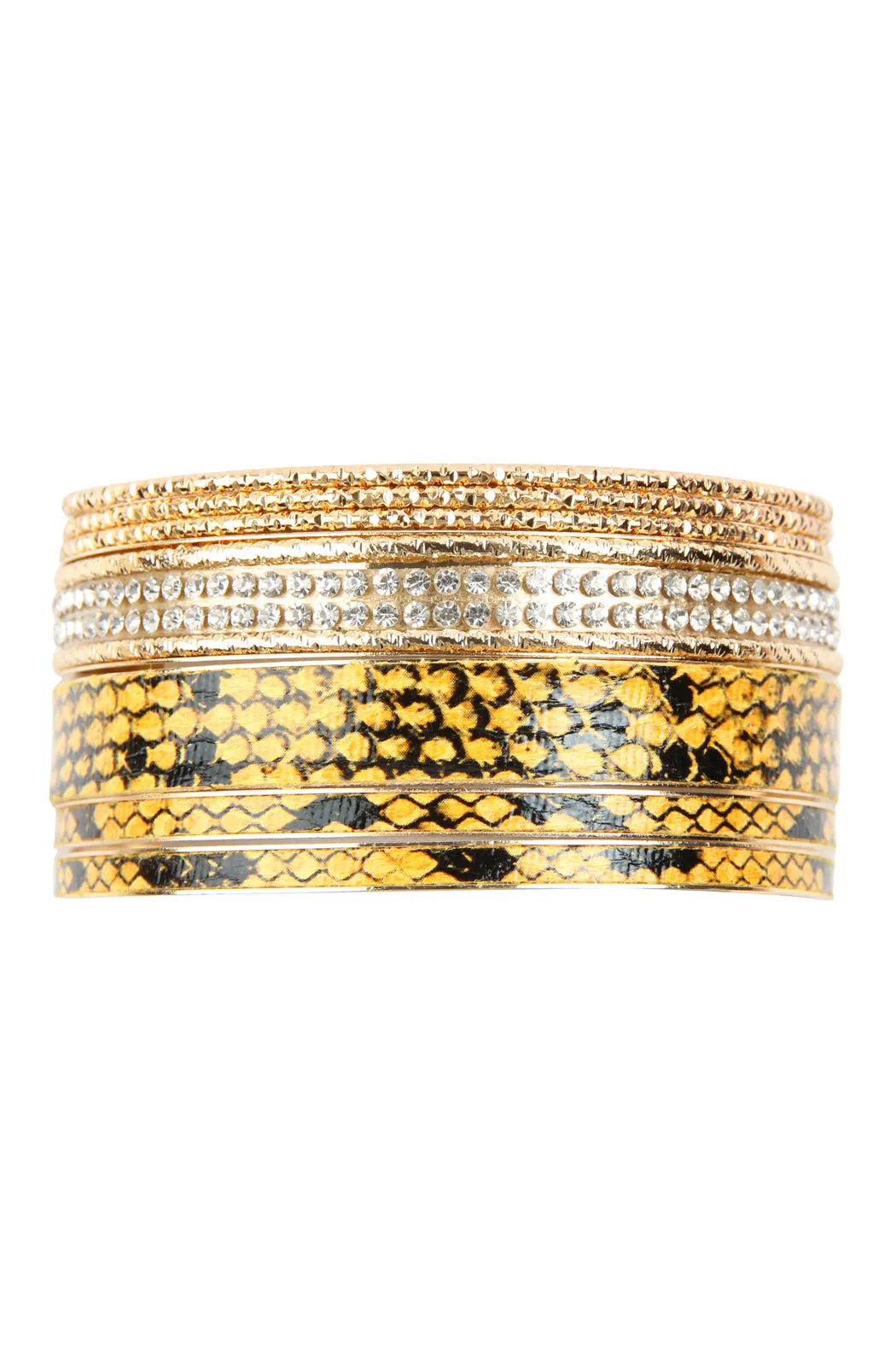 SNAKE SKIN PRINTED BANGLE SET
