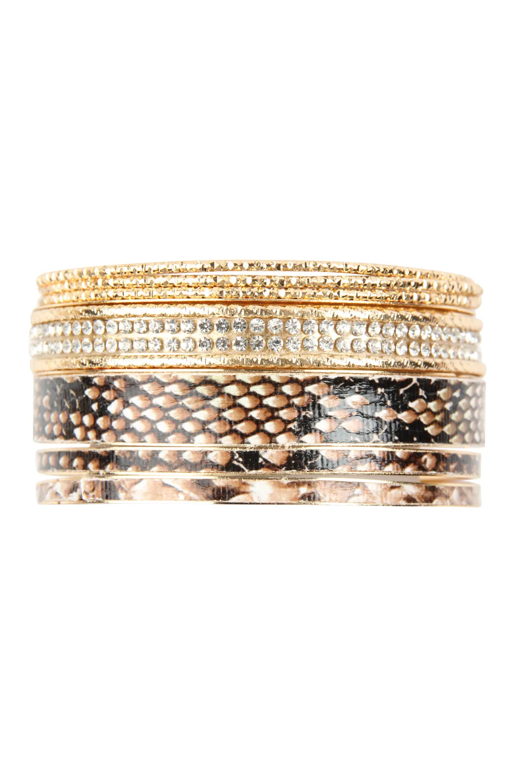 SNAKE SKIN PRINTED BANGLE SET