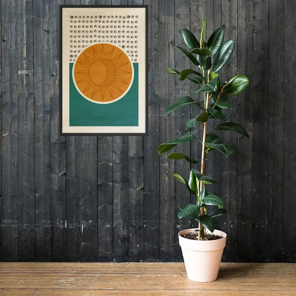 Solar Harmony – Mid-Century Modern Framed Poster