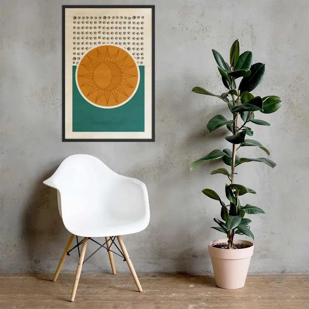Solar Harmony – Mid-Century Modern Framed Poster