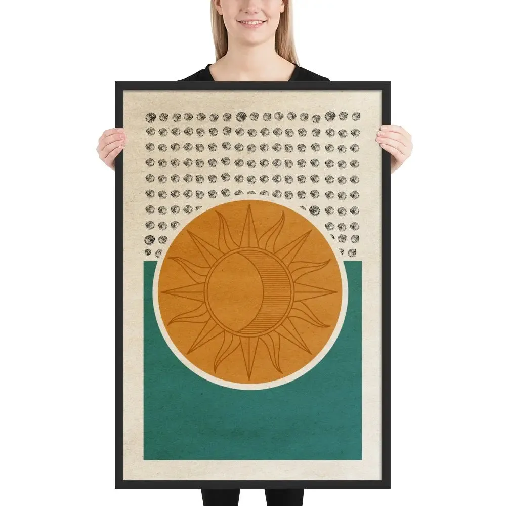 Solar Harmony – Mid-Century Modern Framed Poster