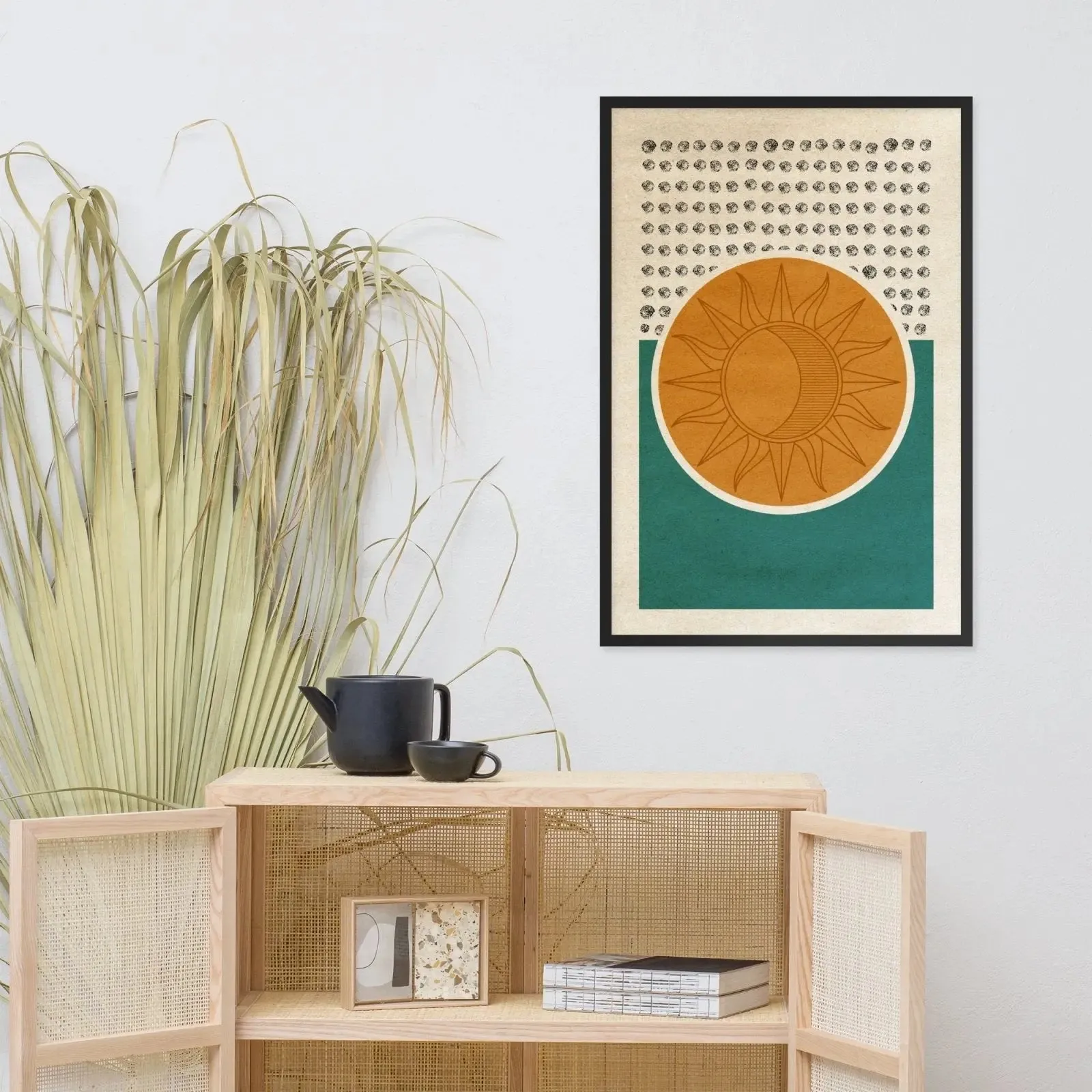 Solar Harmony – Mid-Century Modern Framed Poster