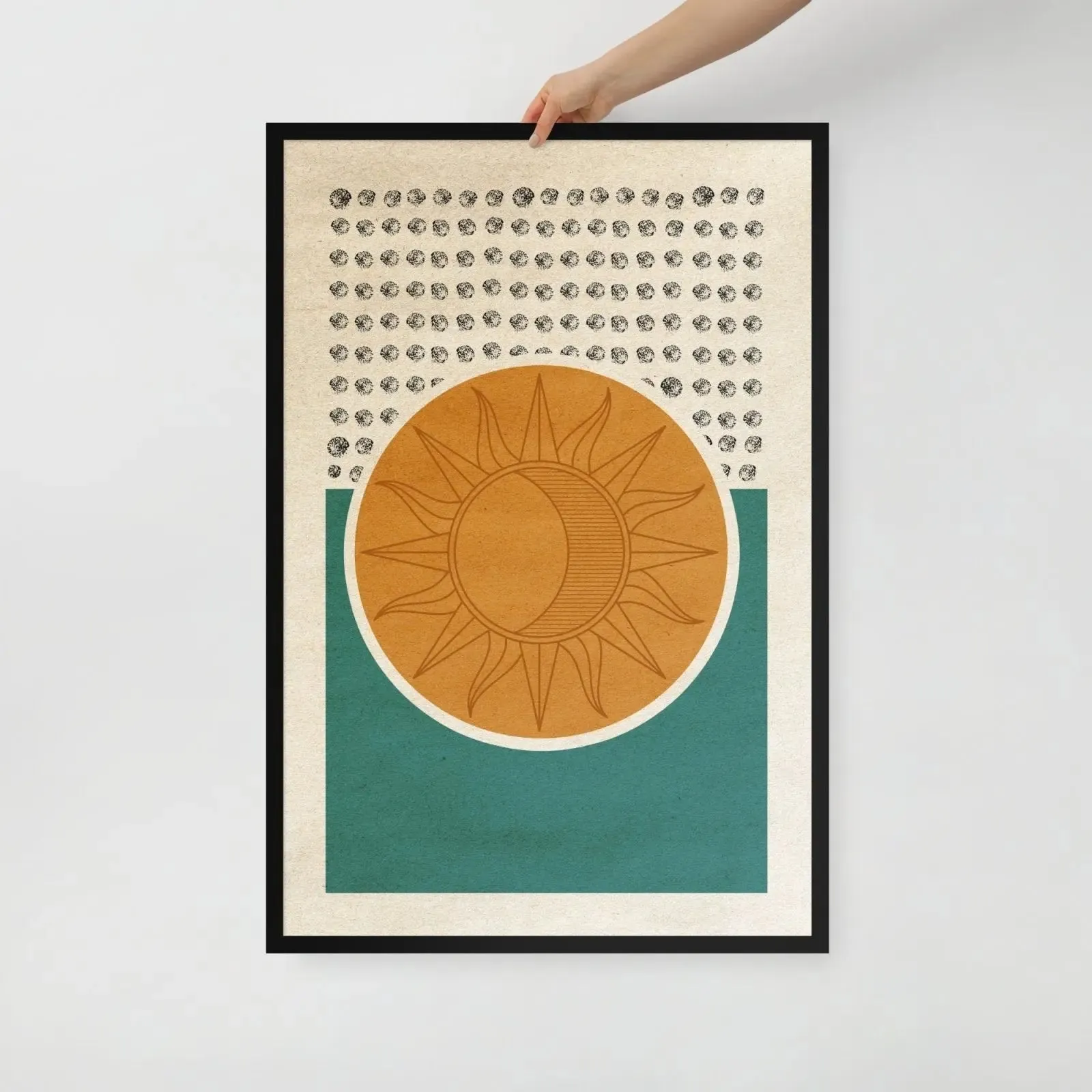 Solar Harmony – Mid-Century Modern Framed Poster