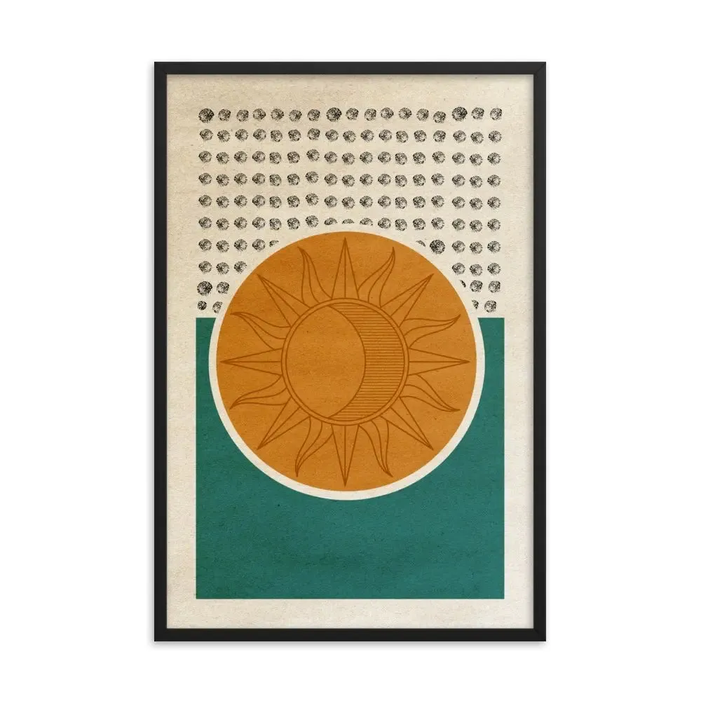Solar Harmony – Mid-Century Modern Framed Poster
