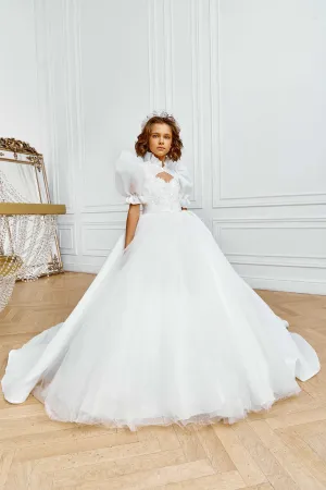 Sorento 2 piece Communion Outfit Dress and Organza Kaftan