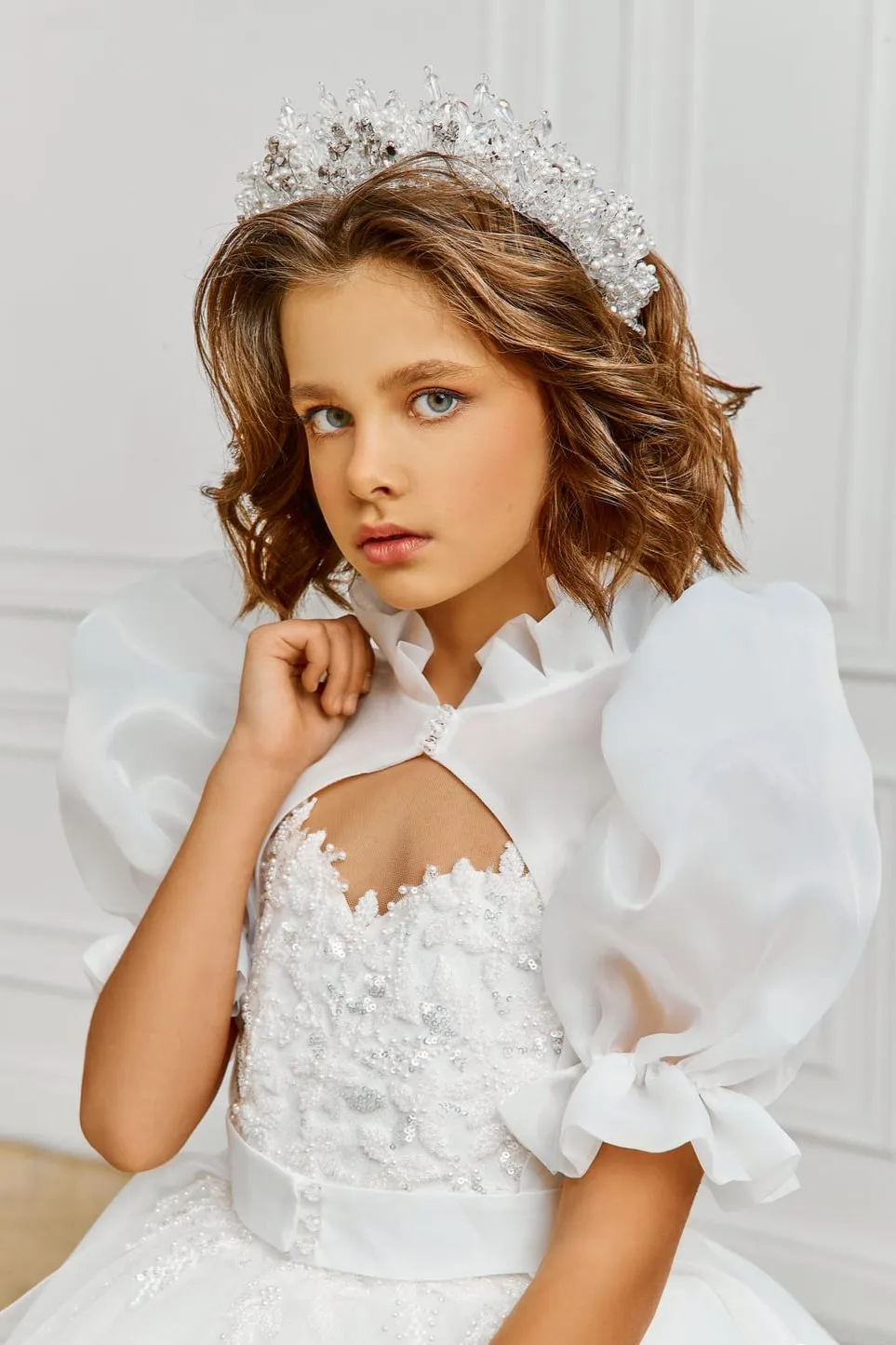 Sorento 2 piece Communion Outfit Dress and Organza Kaftan