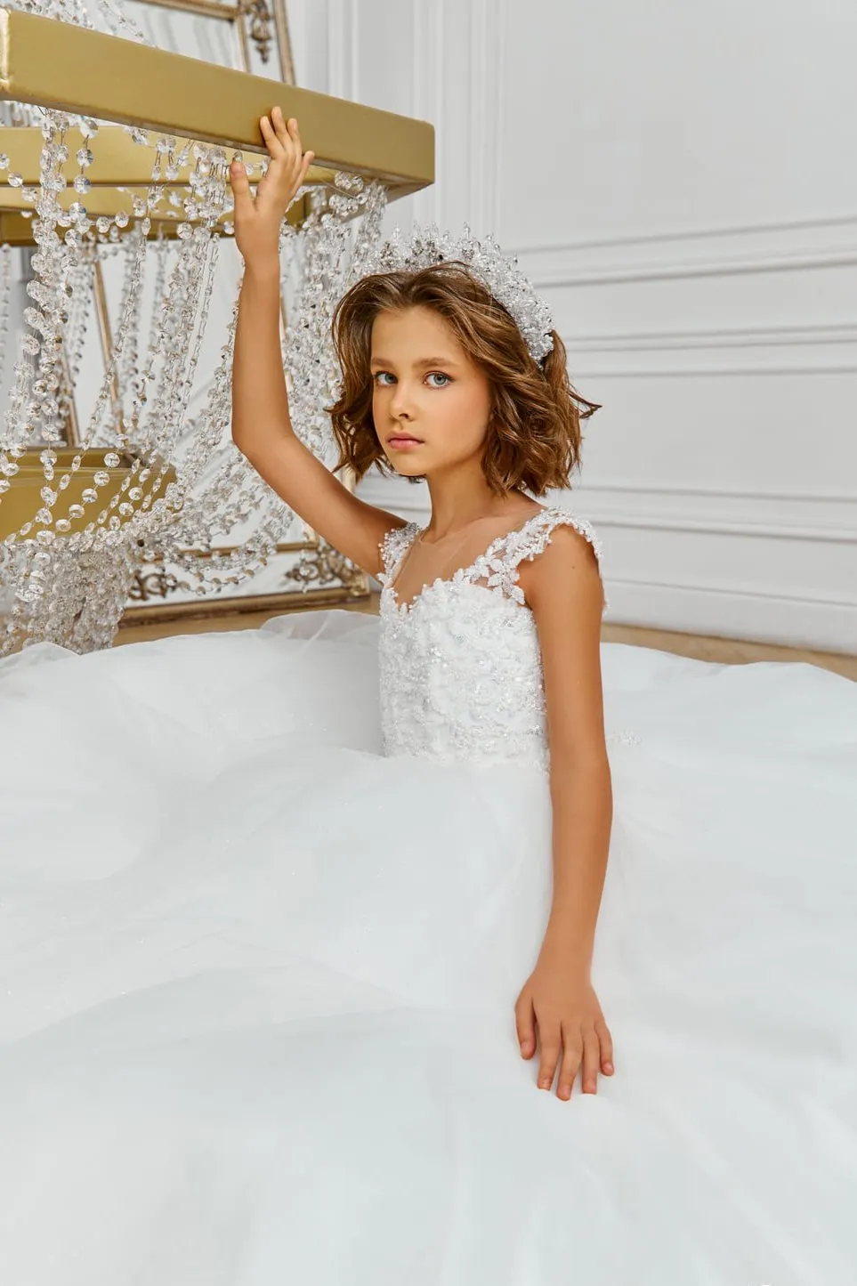 Sorento 2 piece Communion Outfit Dress and Organza Kaftan