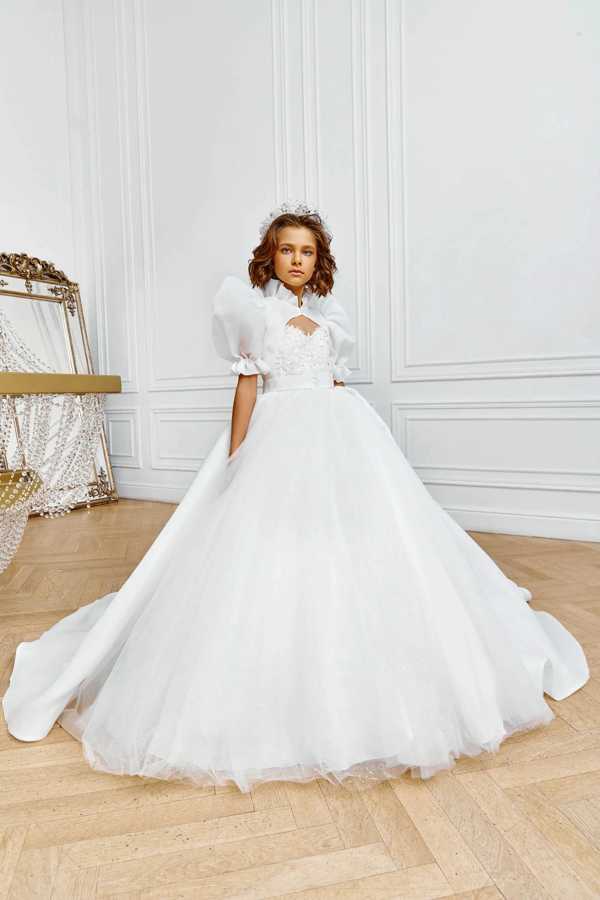 Sorento 2 piece Communion Outfit Dress and Organza Kaftan