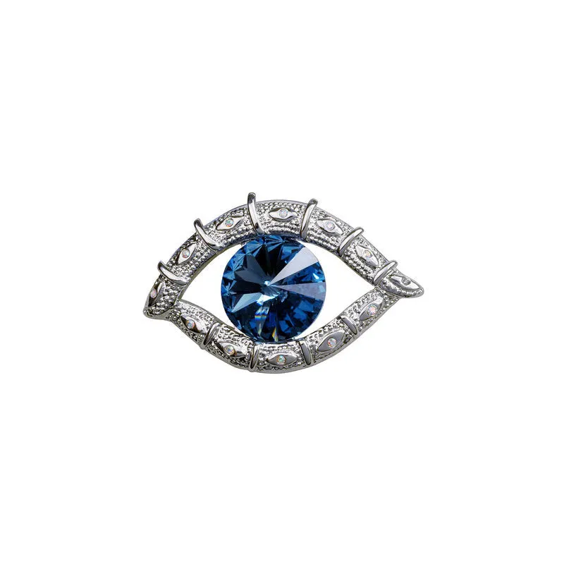Sparkling Rhinestones Evil Eye Brooch Evil Eye Pin For Men Women