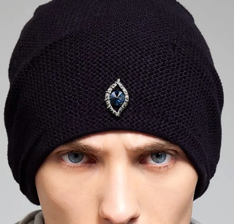 Sparkling Rhinestones Evil Eye Brooch Evil Eye Pin For Men Women