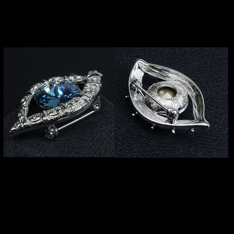 Sparkling Rhinestones Evil Eye Brooch Evil Eye Pin For Men Women