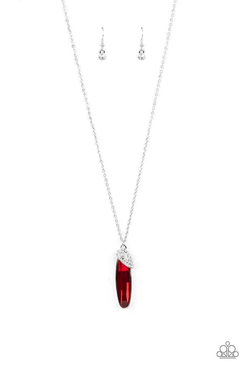 Spontaneous Sparkle Red Paparazzi Necklace