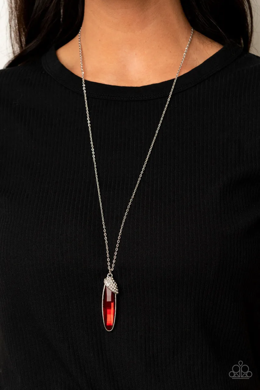 Spontaneous Sparkle Red Paparazzi Necklace