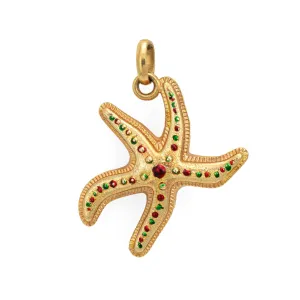 Starfish Charm Vintage 14k Yellow Gold Pendant Fine Ocean Jewelry