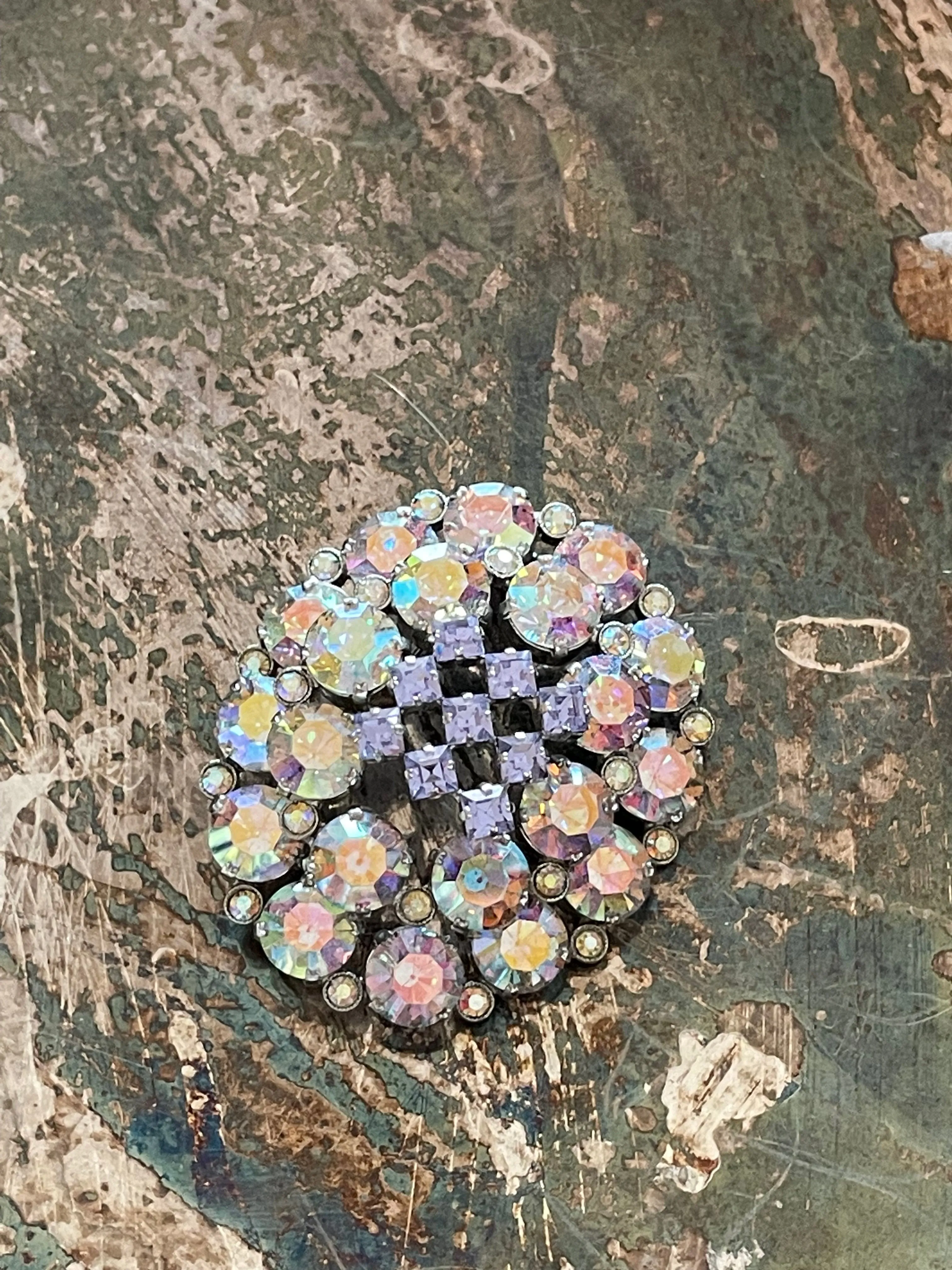 Stunning Vintage Austrian Crystal Brooch