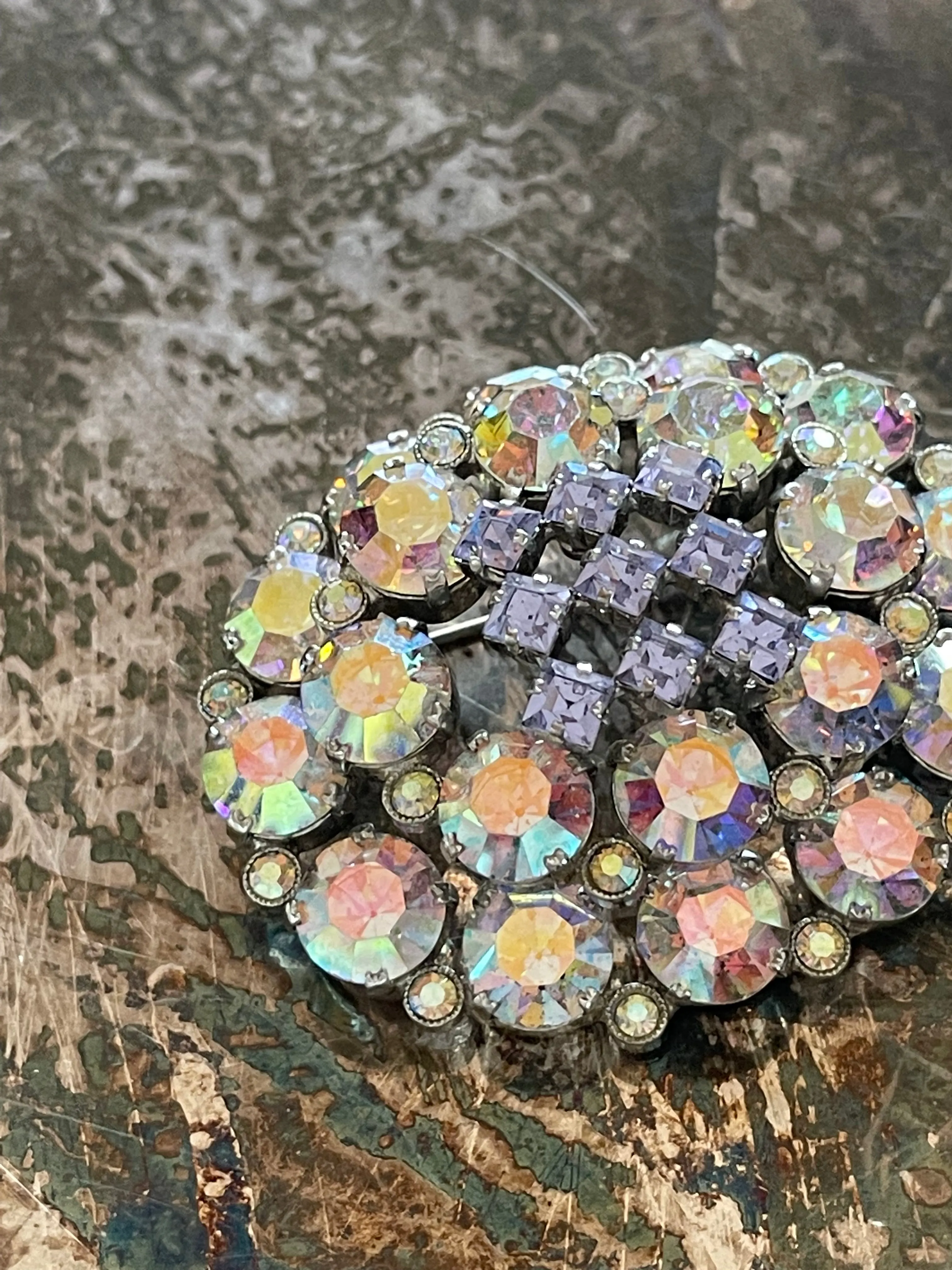 Stunning Vintage Austrian Crystal Brooch
