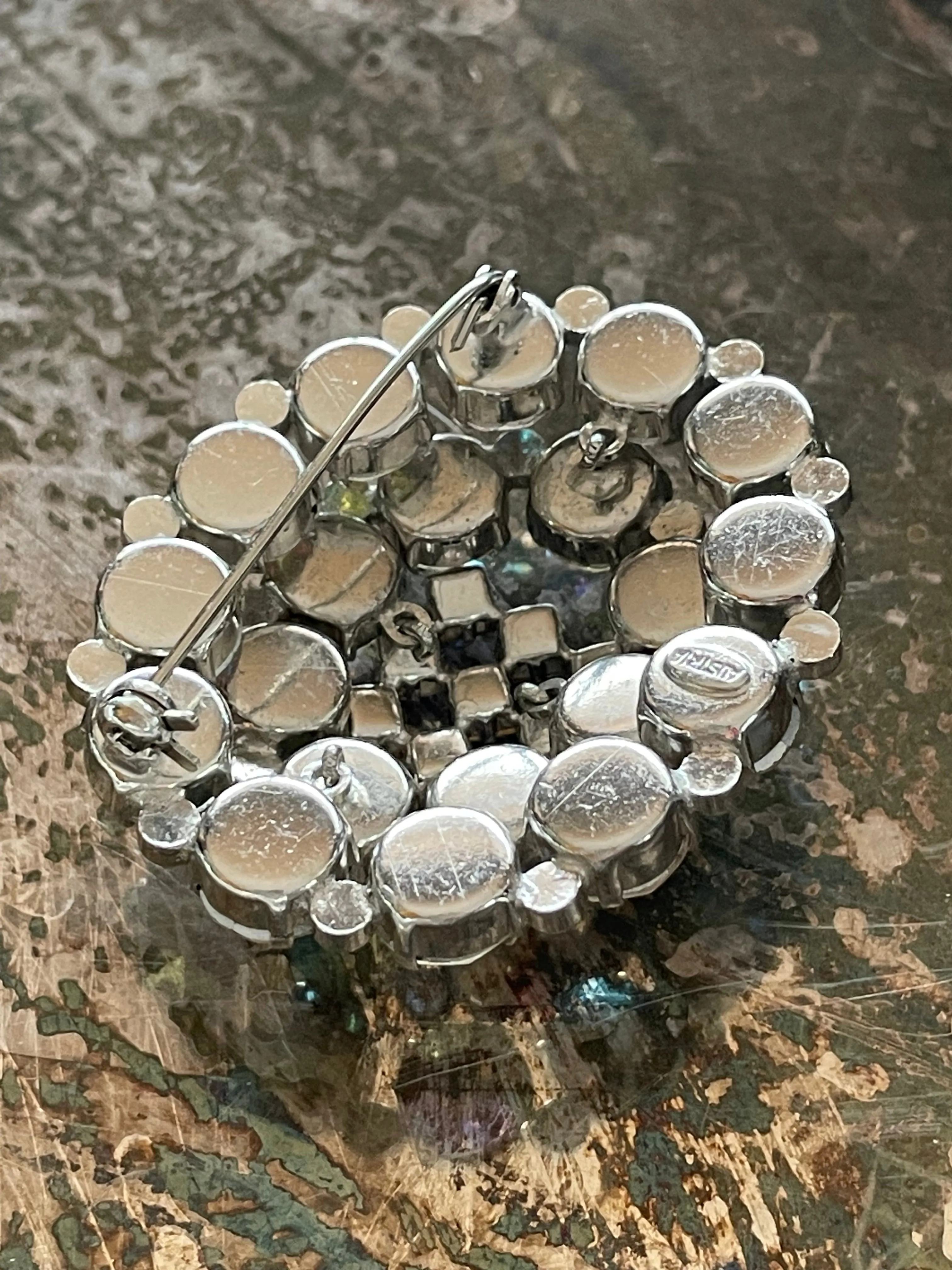 Stunning Vintage Austrian Crystal Brooch