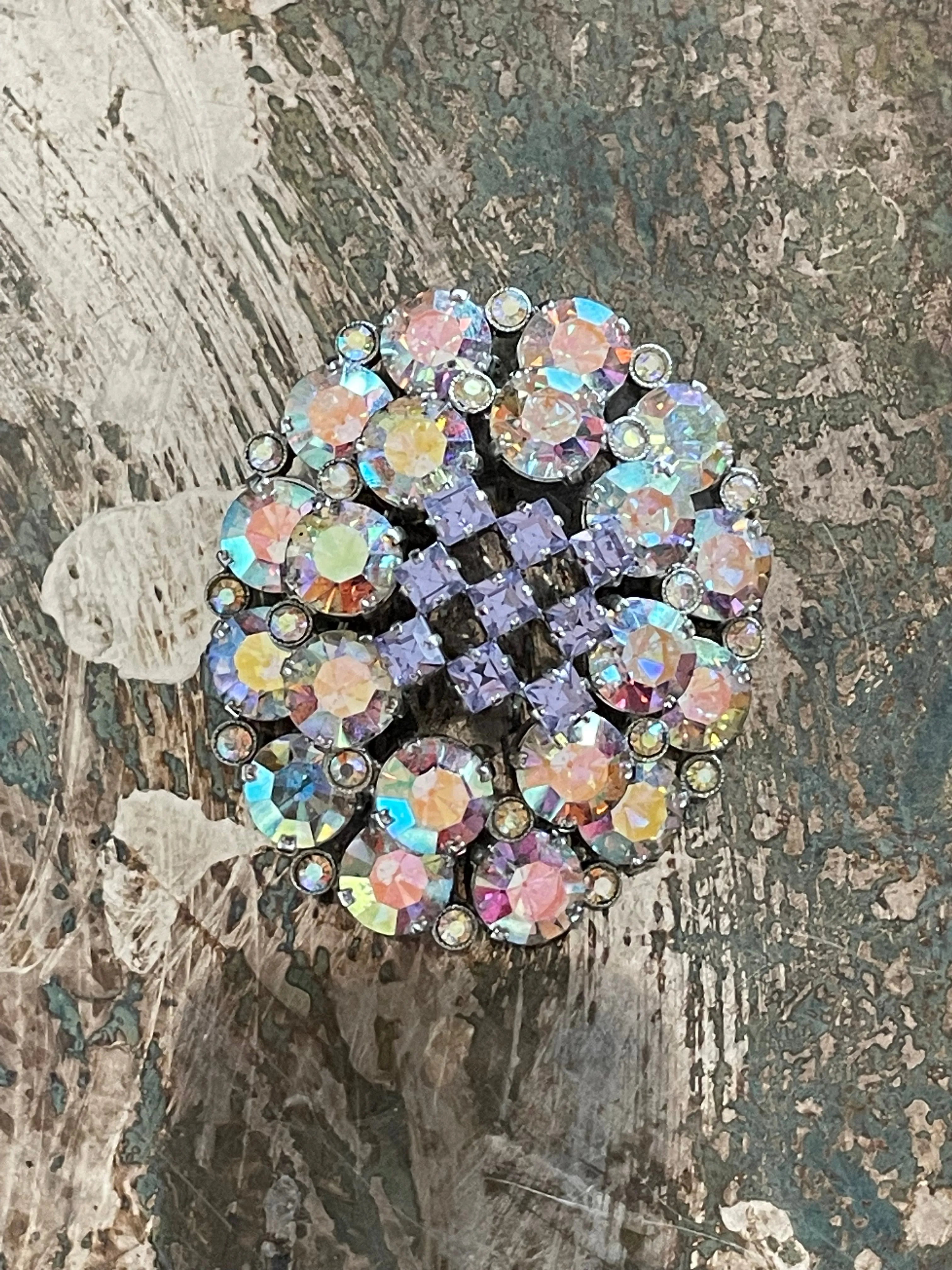 Stunning Vintage Austrian Crystal Brooch