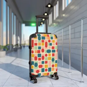 Stylish Travel with Colorful Geometric Pattern Suitcase