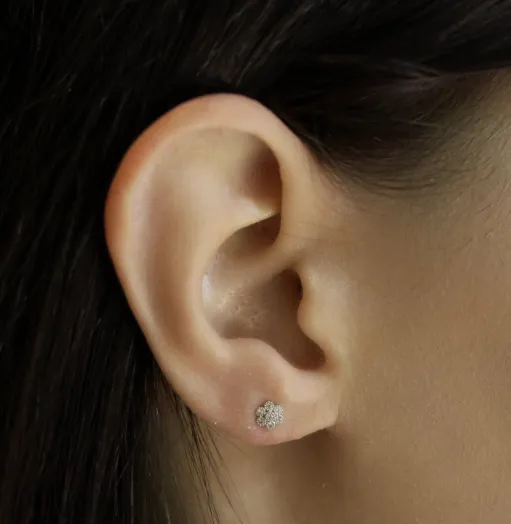TAI CZ FLOWER STUDS - SILVER