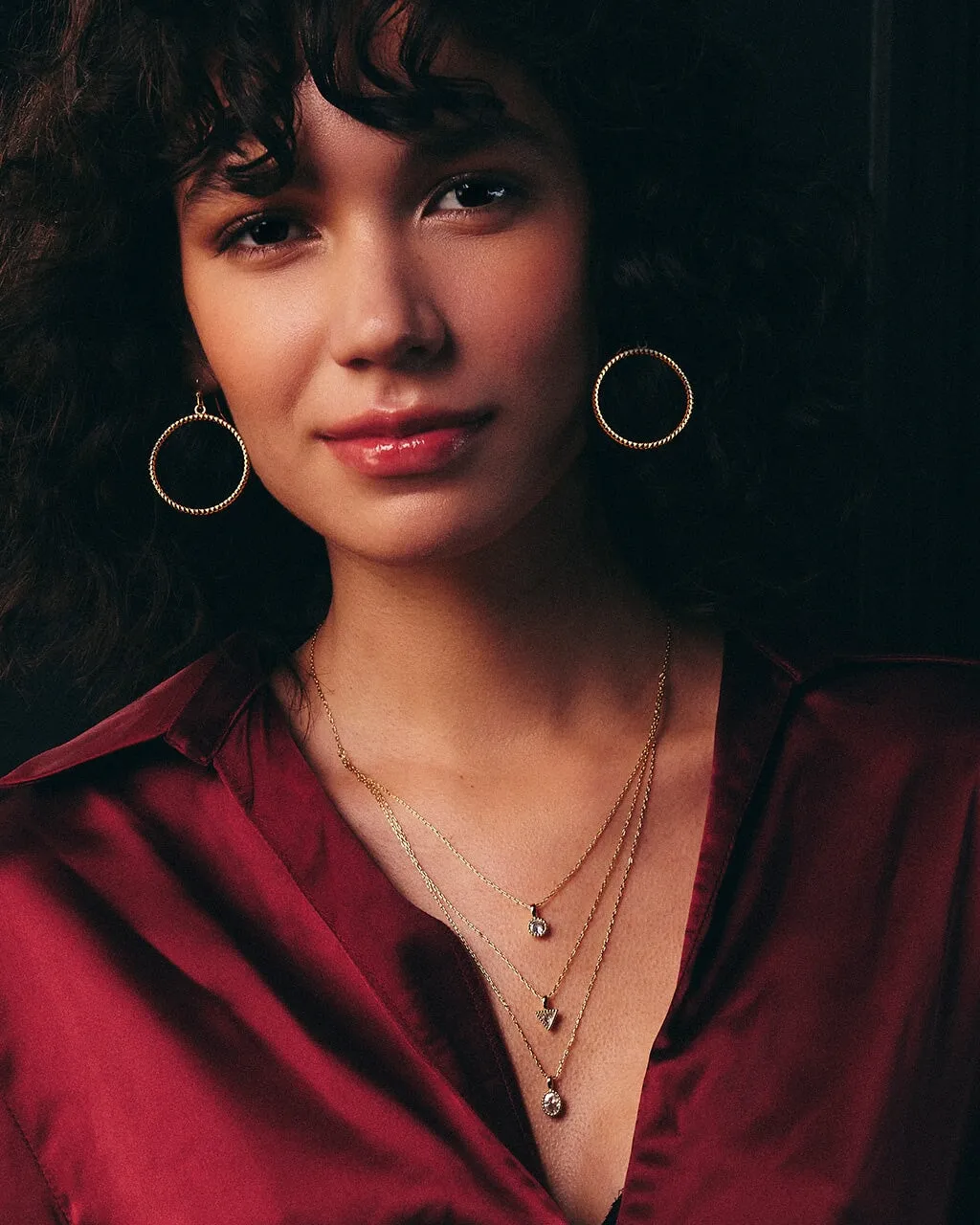 Terina Circle Dangle Earrings
