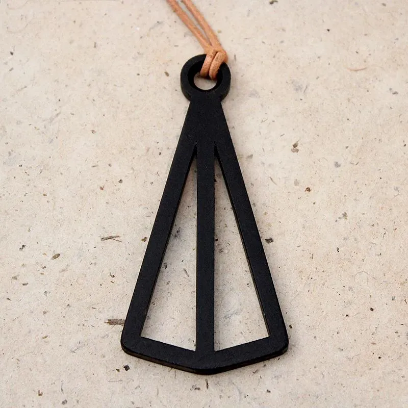 The Pyramid Pendant in Black Aluminum by Local Artist