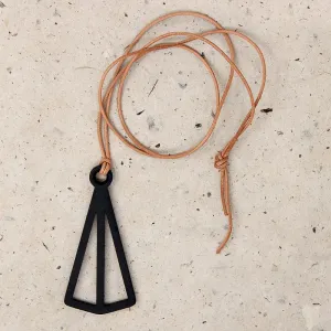 The Pyramid Pendant in Black Aluminum by Local Artist