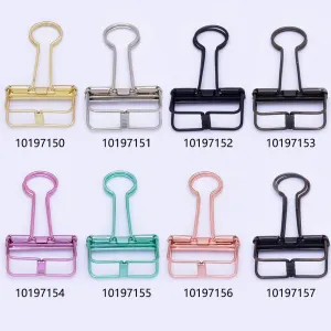 tibetara 40*19*5mm Simple metal Binder Clip Stencil Clip Frame Clip for Traveler's Notebook Rose Gold 10pcs