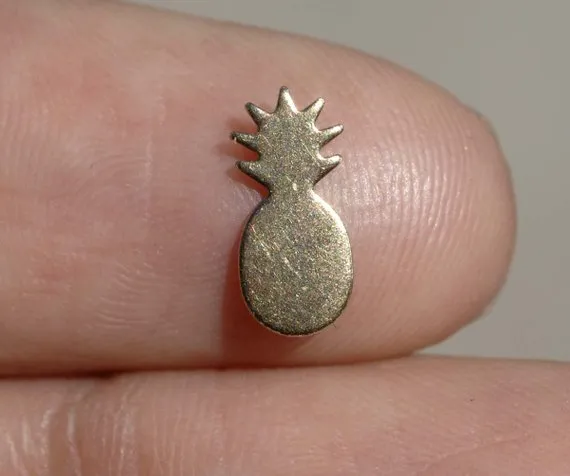 Tiny metal Pineapple Blanks, Mini Pineapples