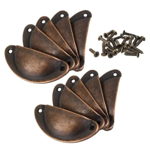 Tiny Store 20Pcs Bronze Cabinet Cup Handles Door Knob Wardrobe Drawer Pulls Cup Handles