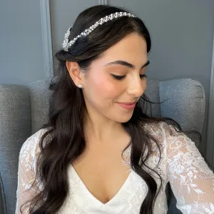 Touquet Crystal Pearl Bridal Hair Vine
