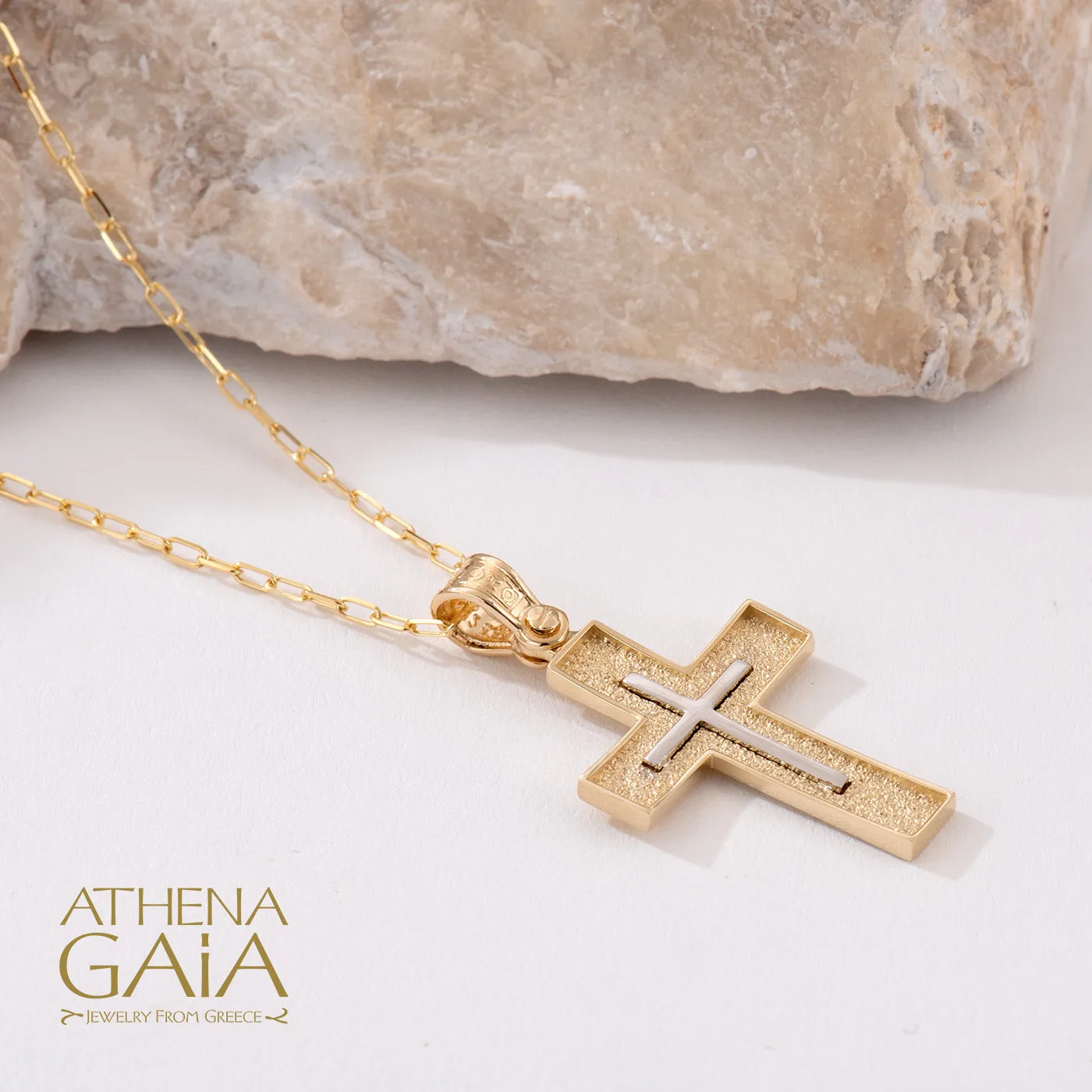 Two-Toned Hidden Light Latin Cross