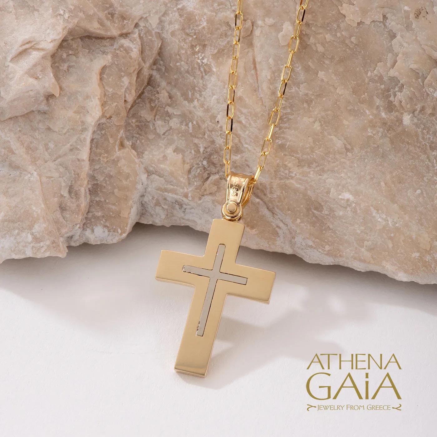Two-Toned Hidden Light Latin Cross