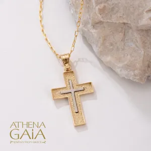 Two-Toned Hidden Light Latin Cross