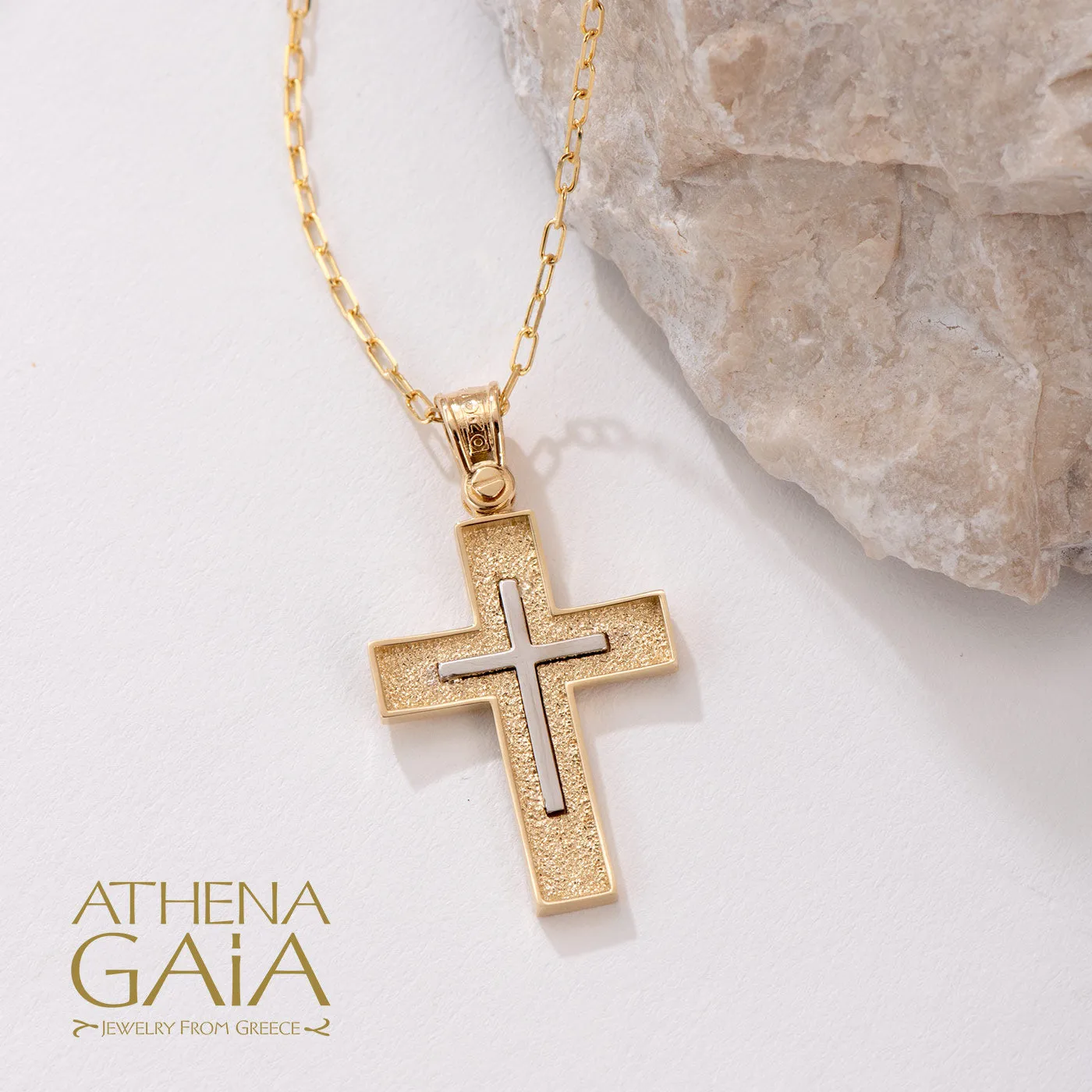 Two-Toned Hidden Light Latin Cross