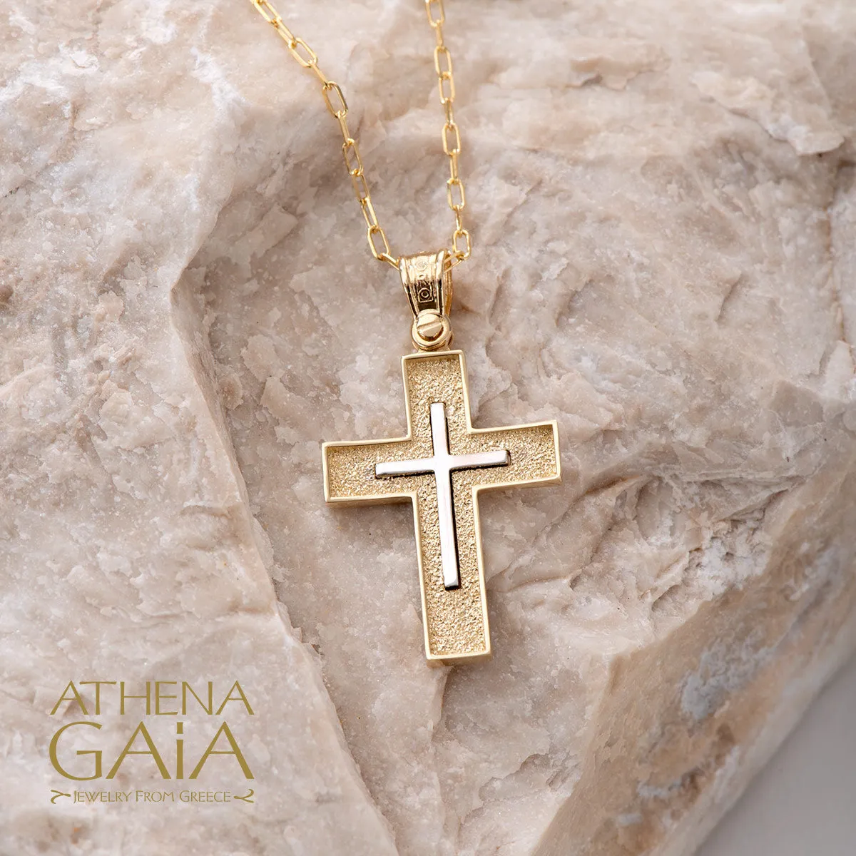 Two-Toned Hidden Light Latin Cross