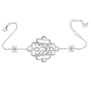 VAMP Sterling Silver and Crystal Hidden Mask Bracelet